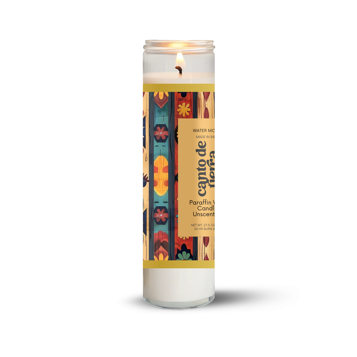 Long Burning Glass Candle